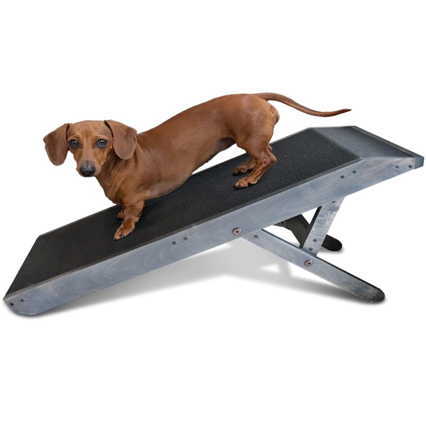Adjustable Dog Ramp For Bed Small Dog & Large Dogs - Folding Dachshund Ramp Pet Ramp For Couch With Platform Top Anti-Slip Surface - Dog Ramps For Medium Dogs & Old Cats